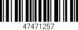 Código de barras (EAN, GTIN, SKU, ISBN): '47471257'
