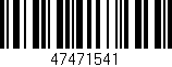 Código de barras (EAN, GTIN, SKU, ISBN): '47471541'