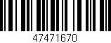 Código de barras (EAN, GTIN, SKU, ISBN): '47471670'