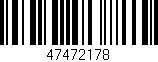 Código de barras (EAN, GTIN, SKU, ISBN): '47472178'