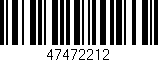 Código de barras (EAN, GTIN, SKU, ISBN): '47472212'