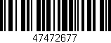 Código de barras (EAN, GTIN, SKU, ISBN): '47472677'