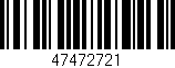 Código de barras (EAN, GTIN, SKU, ISBN): '47472721'