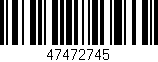 Código de barras (EAN, GTIN, SKU, ISBN): '47472745'