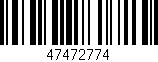 Código de barras (EAN, GTIN, SKU, ISBN): '47472774'