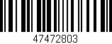 Código de barras (EAN, GTIN, SKU, ISBN): '47472803'