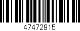 Código de barras (EAN, GTIN, SKU, ISBN): '47472915'