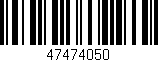 Código de barras (EAN, GTIN, SKU, ISBN): '47474050'