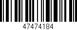 Código de barras (EAN, GTIN, SKU, ISBN): '47474184'