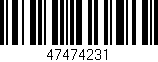 Código de barras (EAN, GTIN, SKU, ISBN): '47474231'