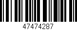 Código de barras (EAN, GTIN, SKU, ISBN): '47474287'