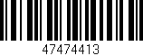 Código de barras (EAN, GTIN, SKU, ISBN): '47474413'