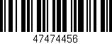 Código de barras (EAN, GTIN, SKU, ISBN): '47474456'