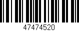 Código de barras (EAN, GTIN, SKU, ISBN): '47474520'