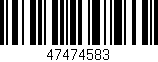 Código de barras (EAN, GTIN, SKU, ISBN): '47474583'