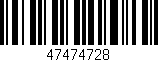 Código de barras (EAN, GTIN, SKU, ISBN): '47474728'