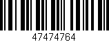 Código de barras (EAN, GTIN, SKU, ISBN): '47474764'