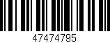 Código de barras (EAN, GTIN, SKU, ISBN): '47474795'