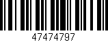 Código de barras (EAN, GTIN, SKU, ISBN): '47474797'