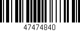 Código de barras (EAN, GTIN, SKU, ISBN): '47474840'