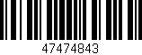Código de barras (EAN, GTIN, SKU, ISBN): '47474843'