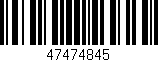 Código de barras (EAN, GTIN, SKU, ISBN): '47474845'