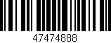 Código de barras (EAN, GTIN, SKU, ISBN): '47474888'