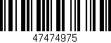 Código de barras (EAN, GTIN, SKU, ISBN): '47474975'