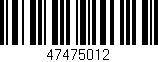Código de barras (EAN, GTIN, SKU, ISBN): '47475012'