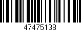 Código de barras (EAN, GTIN, SKU, ISBN): '47475138'