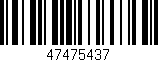 Código de barras (EAN, GTIN, SKU, ISBN): '47475437'