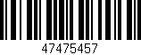 Código de barras (EAN, GTIN, SKU, ISBN): '47475457'
