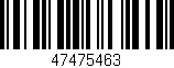 Código de barras (EAN, GTIN, SKU, ISBN): '47475463'
