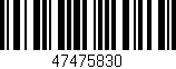 Código de barras (EAN, GTIN, SKU, ISBN): '47475830'