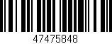 Código de barras (EAN, GTIN, SKU, ISBN): '47475848'