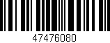 Código de barras (EAN, GTIN, SKU, ISBN): '47476080'