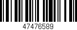 Código de barras (EAN, GTIN, SKU, ISBN): '47476589'