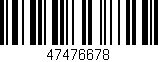 Código de barras (EAN, GTIN, SKU, ISBN): '47476678'