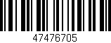 Código de barras (EAN, GTIN, SKU, ISBN): '47476705'