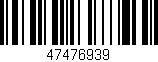 Código de barras (EAN, GTIN, SKU, ISBN): '47476939'