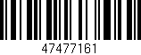 Código de barras (EAN, GTIN, SKU, ISBN): '47477161'
