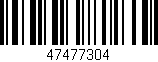 Código de barras (EAN, GTIN, SKU, ISBN): '47477304'