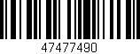 Código de barras (EAN, GTIN, SKU, ISBN): '47477490'