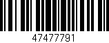 Código de barras (EAN, GTIN, SKU, ISBN): '47477791'