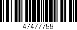 Código de barras (EAN, GTIN, SKU, ISBN): '47477799'