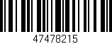 Código de barras (EAN, GTIN, SKU, ISBN): '47478215'