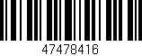 Código de barras (EAN, GTIN, SKU, ISBN): '47478416'