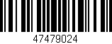 Código de barras (EAN, GTIN, SKU, ISBN): '47479024'