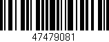 Código de barras (EAN, GTIN, SKU, ISBN): '47479081'