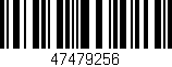 Código de barras (EAN, GTIN, SKU, ISBN): '47479256'